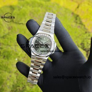 (Regular customization) Patek Philippe 5711 green dial, diamond bezel, customized best alternative dial pointer calendar, German CNC technology 1:1 customized 316L stainless steel case and strap, hand inlaid diamond bezel, Dandong 324 integrated movement - Image 4