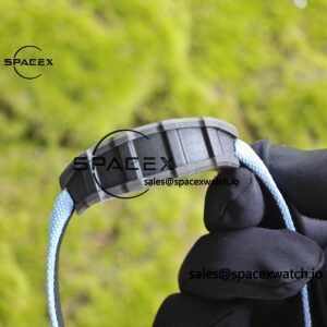 Richard Mille RM53-01 Polo Tourbillon, Integrated Movement, 1:1 Customized Imported Carbon Fiber Case, Paired with Blue Canvas Strap, Velcro Buckle - Image 8