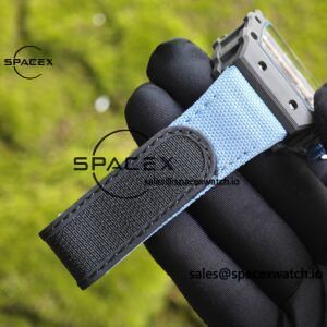 Richard Mille RM53-01 Polo Tourbillon, Integrated Movement, 1:1 Customized Imported Carbon Fiber Case, Paired with Blue Canvas Strap, Velcro Buckle - Image 13