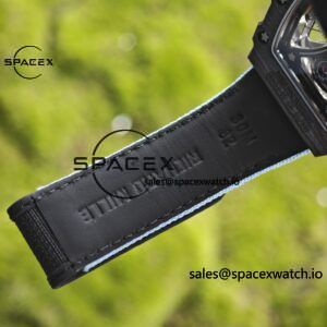 Richard Mille RM53-01 Polo Tourbillon, Integrated Movement, 1:1 Customized Imported Carbon Fiber Case, Paired with Blue Canvas Strap, Velcro Buckle - Image 15