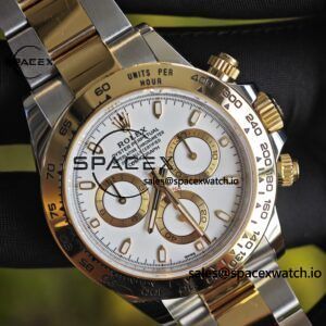 Rolex Daytona 116503 white dial, improved GEN dial, pointer, mirror, outer ring, crown, strap, genuine seven piece set, Dandong 4130 movement - Image 9
