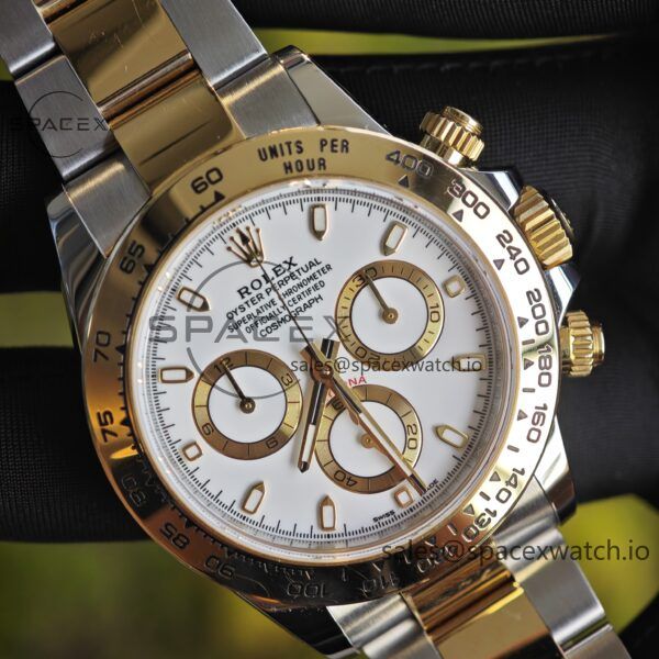 Rolex Daytona 116503 white dial, improved GEN dial, pointer, mirror, outer ring, crown, strap, genuine seven piece set, Dandong 4130 movement - Image 9