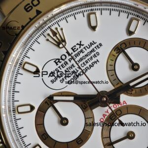 Rolex Daytona 116503 white dial, improved GEN dial, pointer, mirror, outer ring, crown, strap, genuine seven piece set, Dandong 4130 movement - Image 12