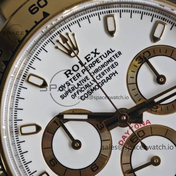 Rolex Daytona 116503 white dial, improved GEN dial, pointer, mirror, outer ring, crown, strap, genuine seven piece set, Dandong 4130 movement - Image 12