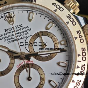 Rolex Daytona 116503 white dial, improved GEN dial, pointer, mirror, outer ring, crown, strap, genuine seven piece set, Dandong 4130 movement - Image 13