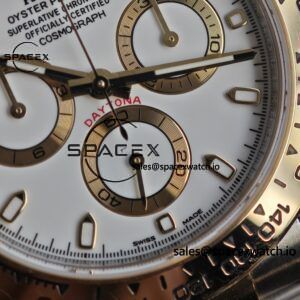 Rolex Daytona 116503 white dial, improved GEN dial, pointer, mirror, outer ring, crown, strap, genuine seven piece set, Dandong 4130 movement - Image 14