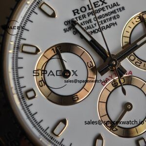 Rolex Daytona 116503 white dial, improved GEN dial, pointer, mirror, outer ring, crown, strap, genuine seven piece set, Dandong 4130 movement - Image 15