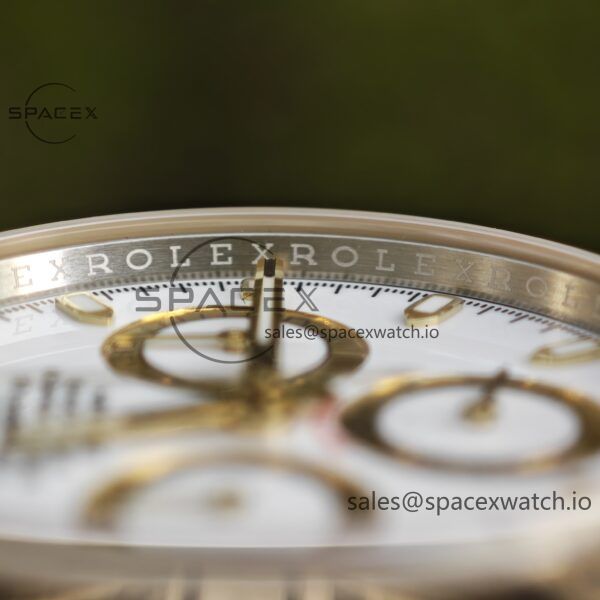 Rolex Daytona 116503 white dial, improved GEN dial, pointer, mirror, outer ring, crown, strap, genuine seven piece set, Dandong 4130 movement - Image 19