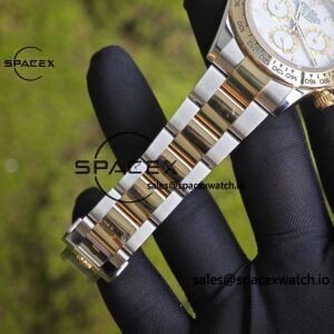 Rolex Daytona 116503 white dial, improved GEN dial, pointer, mirror, outer ring, crown, strap, genuine seven piece set, Dandong 4130 movement - Image 31