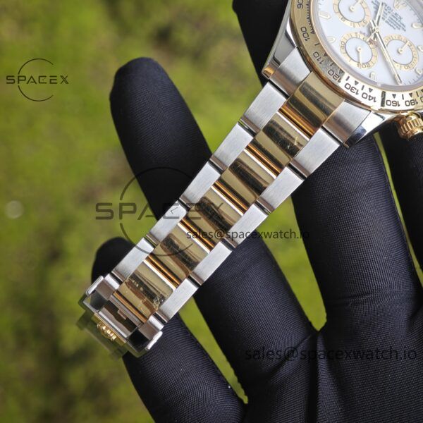Rolex Daytona 116503 white dial, improved GEN dial, pointer, mirror, outer ring, crown, strap, genuine seven piece set, Dandong 4130 movement - Image 31