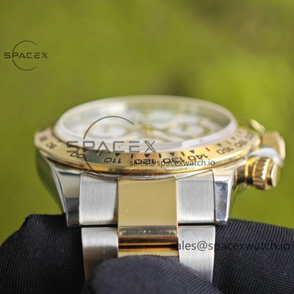 Rolex Daytona 116503 white dial, improved GEN dial, pointer, mirror, outer ring, crown, strap, genuine seven piece set, Dandong 4130 movement - Image 25
