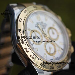 Rolex Daytona 116503 white dial, improved GEN dial, pointer, mirror, outer ring, crown, strap, genuine seven piece set, Dandong 4130 movement - Image 23
