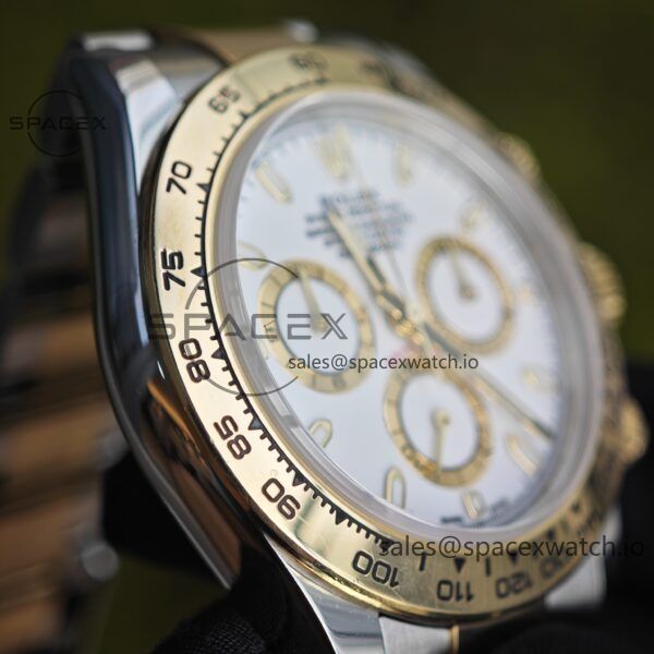 Rolex Daytona 116503 white dial, improved GEN dial, pointer, mirror, outer ring, crown, strap, genuine seven piece set, Dandong 4130 movement - Image 23