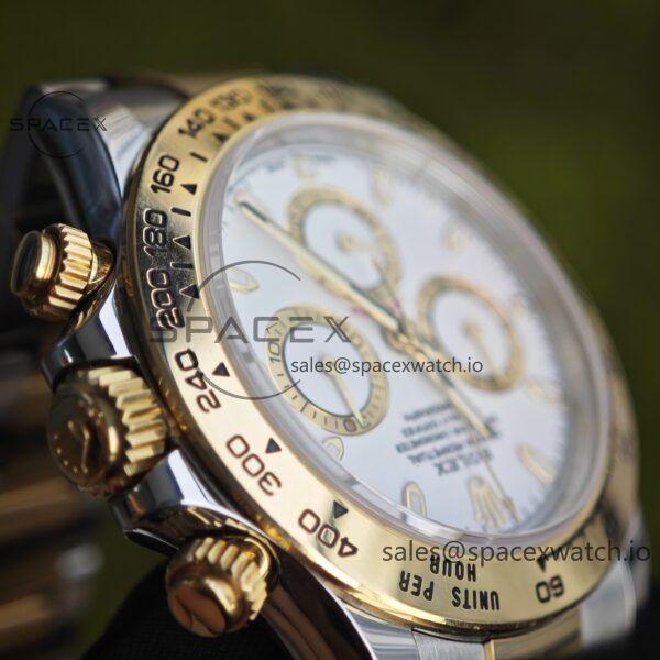 Rolex Daytona 116503 white dial, improved GEN dial, pointer, mirror, outer ring, crown, strap, genuine seven piece set, Dandong 4130 movement - Image 22