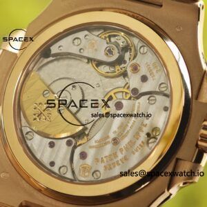 Patek Philippe Nautilus rose gold 5712R, 1:1 customized CNC18K pure gold case, 18K pure gold full-length bracelet. The best substitute for the dial pointer moon phase, ball top needle shaft, customized ACE240 integrated movement - Image 34