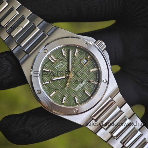 IWC Engineer Series IW328908 green dial, with secondary calibration and polishing of hands and shafts, and secondary calibration and polishing of case and strap - Image 6
