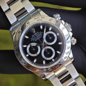 Rolex Daytona 116520 black dial with green luminous hour markers. Equipped with five original accessories, including dial, bezel, hands, mirror, and crown. 1: 1CNC customized 904L stainless steel case and strap, Dandong 4130 integrated movement - Image 6