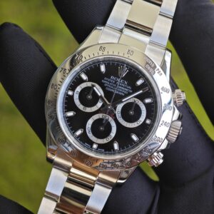 Rolex Daytona 116520 black dial with green luminous hour markers. Equipped with five original accessories, including dial, bezel, hands, mirror, and crown. 1: 1CNC customized 904L stainless steel case and strap, Dandong 4130 integrated movement - Image 7