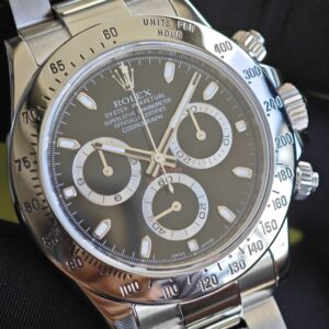 Rolex Daytona 116520 black dial with green luminous hour markers. Equipped with five original accessories, including dial, bezel, hands, mirror, and crown. 1: 1CNC customized 904L stainless steel case and strap, Dandong 4130 integrated movement - Image 8