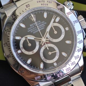 Rolex Daytona 116520 black dial with green luminous hour markers. Equipped with five original accessories, including dial, bezel, hands, mirror, and crown. 1: 1CNC customized 904L stainless steel case and strap, Dandong 4130 integrated movement - Image 9