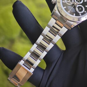 Rolex Daytona 116520 black dial with green luminous hour markers. Equipped with five original accessories, including dial, bezel, hands, mirror, and crown. 1: 1CNC customized 904L stainless steel case and strap, Dandong 4130 integrated movement - Image 21