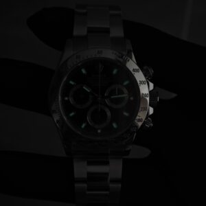 Rolex Daytona 116520 black dial with green luminous hour markers. Equipped with five original accessories, including dial, bezel, hands, mirror, and crown. 1: 1CNC customized 904L stainless steel case and strap, Dandong 4130 integrated movement - Image 25