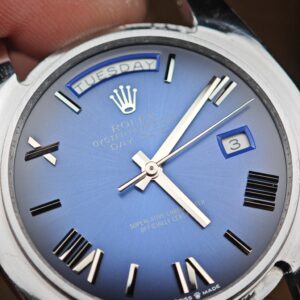 Rolex Day Date 228239 Blue Roman numeral dial, GM weighted case, THB strap, dial correction, hands polished twice, total weight 196g, 3255 integrated movement - Image 3