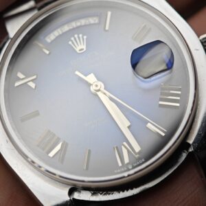 Rolex Day Date 228239 Blue Roman numeral dial, GM weighted case, THB strap, dial correction, hands polished twice, total weight 196g, 3255 integrated movement - Image 5