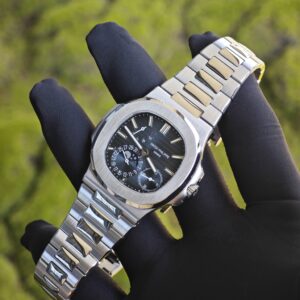 (Top customization) Patek Philippe Nautilus 5712A, original genuine two needle 240 improved, customized for the best effect, replacing gradient blue dial, substitute hands, best replacement moon phase, and ball top needle shaft. German craftsmanship 1:1 customized case and strap, after secondary polishing and grinding, - Image 11