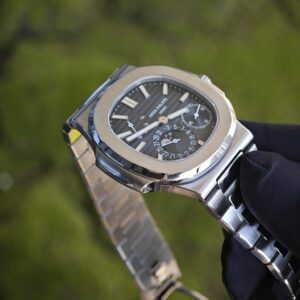 (Top customization) Patek Philippe Nautilus 5712A, original genuine two needle 240 improved, customized for the best effect, replacing gradient blue dial, substitute hands, best replacement moon phase, and ball top needle shaft. German craftsmanship 1:1 customized case and strap, after secondary polishing and grinding, - Image 16