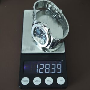 (Top customization) Patek Philippe Nautilus 5712A, original genuine two needle 240 improved, customized for the best effect, replacing gradient blue dial, substitute hands, best replacement moon phase, and ball top needle shaft. German craftsmanship 1:1 customized case and strap, after secondary polishing and grinding, - Image 26