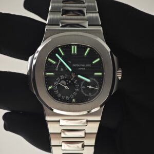 (Top customization) Patek Philippe Nautilus 5712A, original genuine two needle 240 improved, customized for the best effect, replacing gradient blue dial, substitute hands, best replacement moon phase, and ball top needle shaft. German craftsmanship 1:1 customized case and strap, after secondary polishing and grinding, - Image 27
