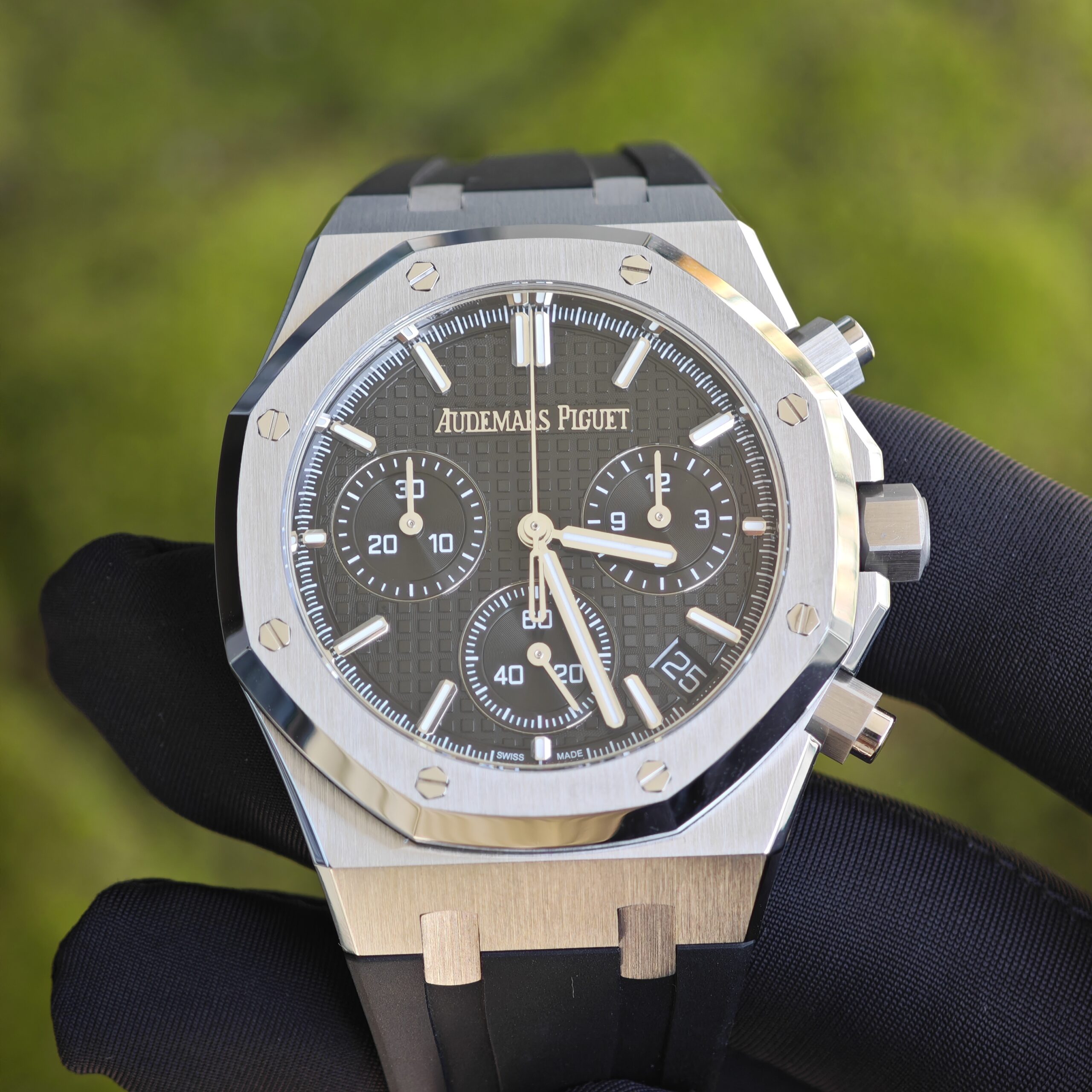 IMG 20250825 152651 AP Royal Oak 26240, APS factory version, black dial, V2 version Shanghai 4401 integrated movement - Image 1