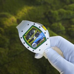 Richard Mill 61-01 Green Track, APS Factory Edition, Dandong Integrated Movement. Natural white rubber strap, titanium buckle - Image 3
