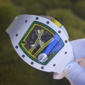 Richard Mill 61-01 Green Track, APS Factory Edition, Dandong Integrated Movement. Natural white rubber strap, titanium buckle - Image 6