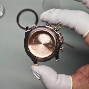 Rolex Daytona 116505 rose gold, German CNC customized 18K pure gold case and strap, modified with original genuine dial, hands, mirror, and bezel. Dandong 4130 Movement - Image 32