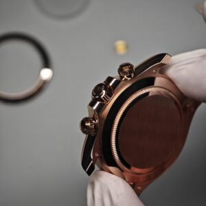 Rolex Daytona 116505 rose gold, German CNC customized 18K pure gold case and strap, modified with original genuine dial, hands, mirror, and bezel. Dandong 4130 Movement - Image 34