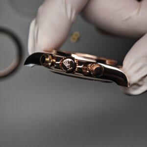 Rolex Daytona 116505 rose gold, German CNC customized 18K pure gold case and strap, modified with original genuine dial, hands, mirror, and bezel. Dandong 4130 Movement - Image 36