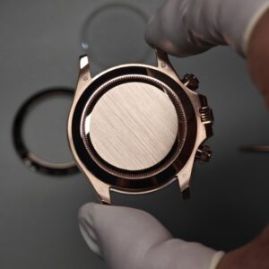 Rolex Daytona 116505 rose gold, German CNC customized 18K pure gold case and strap, modified with original genuine dial, hands, mirror, and bezel. Dandong 4130 Movement - Image 37
