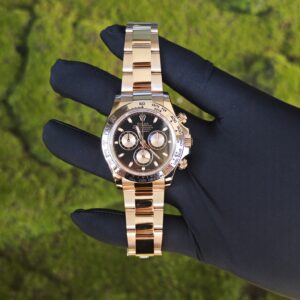 Rolex Daytona 116505 rose gold, German CNC customized 18K pure gold case and strap, modified with original genuine dial, hands, mirror, and bezel. Dandong 4130 Movement - Image 51