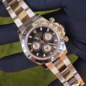 Rolex Daytona 116505 rose gold, German CNC customized 18K pure gold case and strap, modified with original genuine dial, hands, mirror, and bezel. Dandong 4130 Movement - Image 55