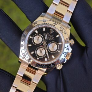 Rolex Daytona 116505 rose gold, German CNC customized 18K pure gold case and strap, modified with original genuine dial, hands, mirror, and bezel. Dandong 4130 Movement - Image 56