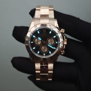 Rolex Daytona 116505 rose gold, German CNC customized 18K pure gold case and strap, modified with original genuine dial, hands, mirror, and bezel. Dandong 4130 Movement - Image 80
