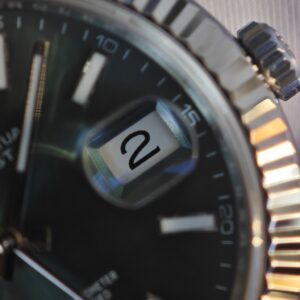 41mm Rolex DateJust m126300 green dial, customized and modified genuine watch accessories, dial, hands, mirror, crown four piece set. Dandong 3235 integrated movement, 904L steel strap - Image 14