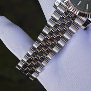 41mm Rolex DateJust m126300 green dial, customized and modified genuine watch accessories, dial, hands, mirror, crown four piece set. Dandong 3235 integrated movement, 904L steel strap - Image 20