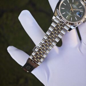 41mm Rolex DateJust m126300 green dial, customized and modified genuine watch accessories, dial, hands, mirror, crown four piece set. Dandong 3235 integrated movement, 904L steel strap - Image 22