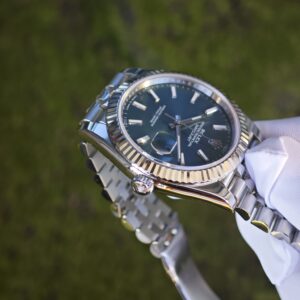 41mm Rolex DateJust m126300 green dial, customized and modified genuine watch accessories, dial, hands, mirror, crown four piece set. Dandong 3235 integrated movement, 904L steel strap - Image 17