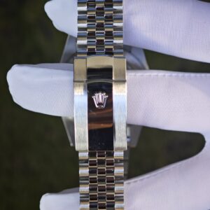 41mm Rolex DateJust m126300 green dial, customized and modified genuine watch accessories, dial, hands, mirror, crown four piece set. Dandong 3235 integrated movement, 904L steel strap - Image 24