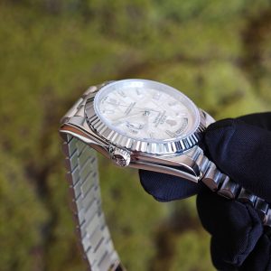 Rolex Day Date 228239 meteorite dial, weighted case, strap, electroplated 18K white gold craftsmanship, dial correction, solid needle shaft, 3255 integrated movement - Image 15