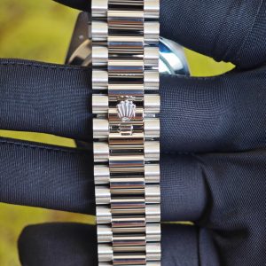 Rolex Day Date 228239 meteorite dial, weighted case, strap, electroplated 18K white gold craftsmanship, dial correction, solid needle shaft, 3255 integrated movement - Image 22